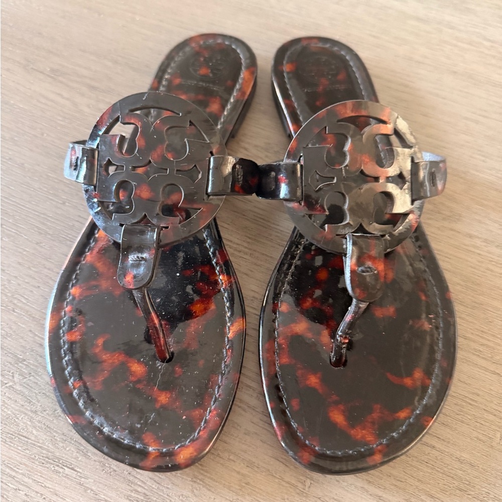 Tory Burch Patent leather Tortoiseshell Sandals 8